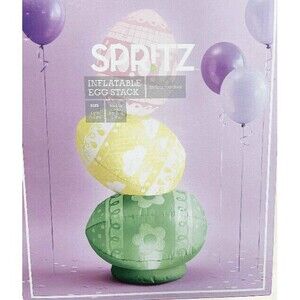 Spritz Airblown Inflatable Easter EGG STACK Blow Up 4 Ft Outdoor Indoor